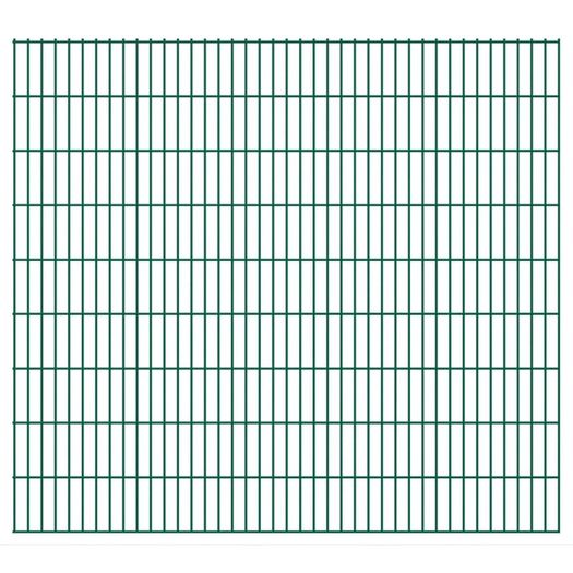 2D Garden Fence Panels & Posts 2008x1830 mm 24 m Green