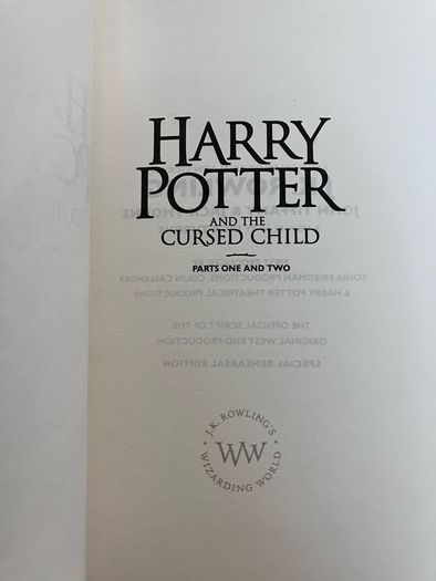 Harry Potter And The Cursed Child by J K Rowling, John Tiffany & Jack Thorne