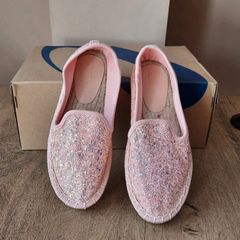 Glitter espadrilles pink - size UK 2