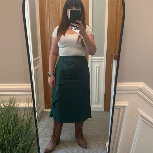 Koton green midi skirt. Size 8