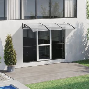 Window Door Awning Canopy 40" x 120", UPF 50+ Polycarbonate Entry Door Outdoor Window Awning Exterior, Front Door Overhang Awning for Sun Shutter, UV, Rain, Snow Protection, Hollow Sheet