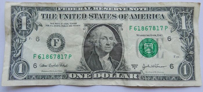 1 Us Dollar Banknotes The United States Of America One Dollar 1 Usd
