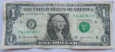 1 Us Dollar Banknotes The United States Of America One Dollar 1 Usd