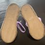 Dunnes Stores multi-glitter high-top trainers with side zip & purple satin ribbon laces Sz Uk9/EU26 EUC Image 4