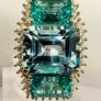 Gem Fiesta - Blue Topaz, White Zircon Paraiba Topaz Cluster Ring Image 2
