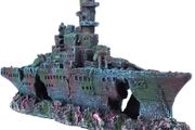NEW SALE | Shipwreck Aquarium Ornament Resin Sunk Ship Decor Decoration for Small Betta Fish Tank