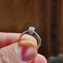 Engagement Diamond Ring: 18ct White Gold .40ct Diamond CERTIFIED Image 5