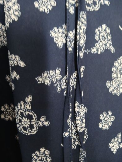 Navy print blouse