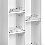 Bookcase with 5 Compartments, Office Shelf, Bookshelf, Living Room, Bedroom, Cube, White 50 x 24 x 80 cm Image 5