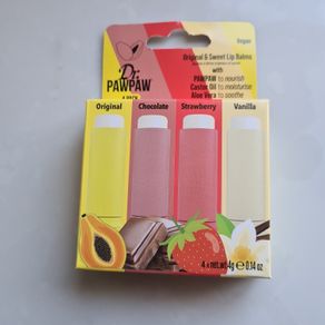 Dr PawPaw 4 Pack Original & Sweet Lip Balms