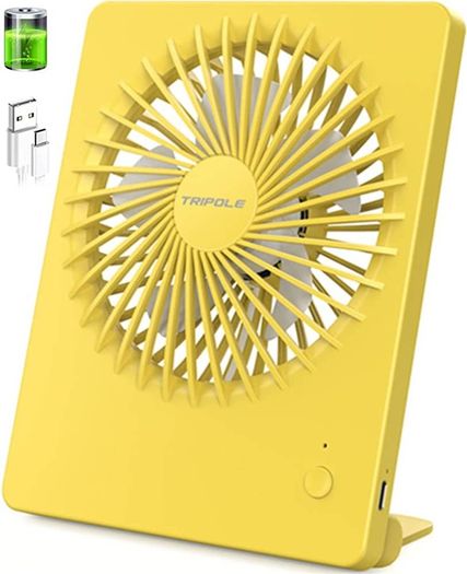 USB Desk Fan, 2000mAh Portable USB Fan 3 Speeds Rechargeable Mini Fan Battery Fan Last 4-16hrs, 180 Degree Adjustable Table Cooling Fan 30dB Silent Fan for Bedroom, Office, Library, Travel (FREE POSTAGE)