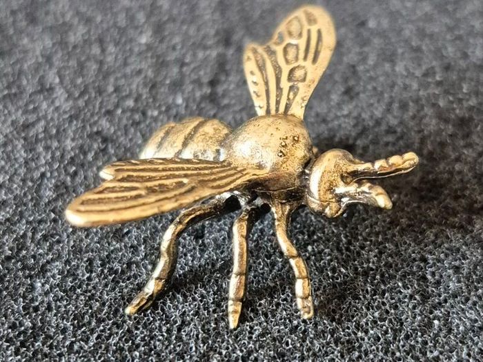 3 brass bees. Solid brass.