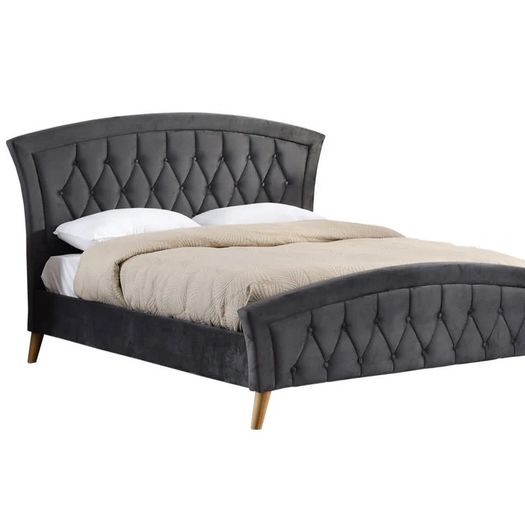 4'6 ft Grey Bedframe, Back Care Mattress & Ikea Coffee Table - FOR SALE