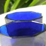 Elkington and Co Genuine Art Deco Sterling Silver Condiment Set. Hallmarked Birmingham 1936. Fitted Cobalt Blue Glass Liners Image 2