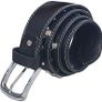 Unisex Black Skull Studded Leather Belt Punk Gothic Rock Leather Belt with Metal Skull & Rivets for Men Women Image 3