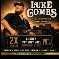 I have 2 hard copy tickets for Luke Combs on the 19th of July