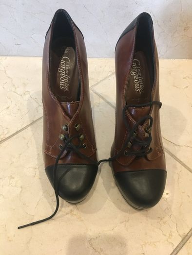 Black Brown Leather Effect New Look Heels size 6 (Brand New)