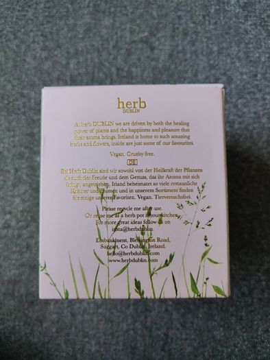 Soy wax Candle herb Dublin
