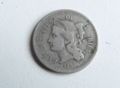 USA 3 cents 1866