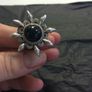 Lovely silver dress ring with black stone Image 5