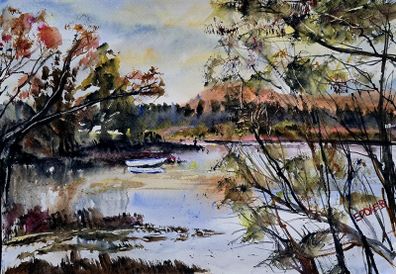 Lough eske co Donegal watercolour