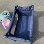 Dolls cot, clothes and bath Image 2