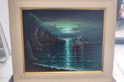 Oil painting by Luigi Mentoni, 1980