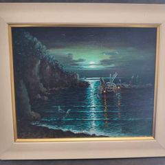 Oil painting by Luigi Mentoni, 1980