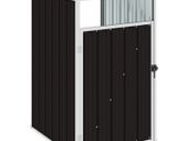 Garbage Bin Shed Brown 72x81x121 cm Steel