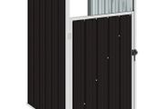 Garbage Bin Shed Brown 72x81x121 cm Steel