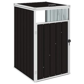 Garbage Bin Shed Brown 72x81x121 cm Steel