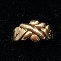 Vintage 14 ct puzzle ring