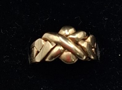 Vintage 14 ct puzzle ring