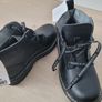 Black real leather lace ankle boots. New. Size 34EUR/ 2UK Image 5