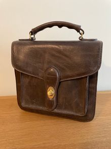 Handmade Brown Leather Cross-Body Bag