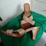Sandals wood leather clogs Image 2