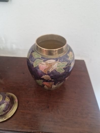 cloisonne lidded urn