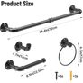 Industrial pipe Bathroom Towel holders, toilet roll holder and hooks Image 2