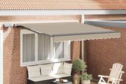 Retractable Awning Manual Beige 350 x 250 cm Fabric