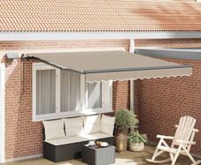 Retractable Awning Manual Beige 350 x 250 cm Fabric