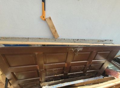 Solid Teak Garage Doors