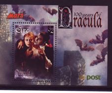 1997 Ireland 32p Mars Centenary of Bram Stokers Dracula Commemorative Stamp Miniature Sheet Mint Never Hinged (MNH)