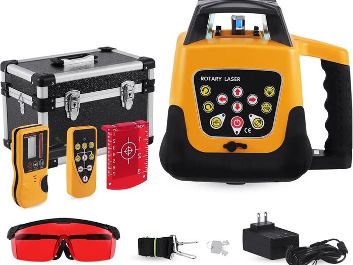 Rotary Laser Level 500m Self Leveling Remote Kit Leveling Transit Laser Level Red Beam for Construction