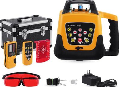 Rotary Laser Level 500m Self Leveling Remote Kit Leveling Transit Laser Level Red Beam for Construction