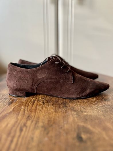 Premoli  lace up suede flats 8/41