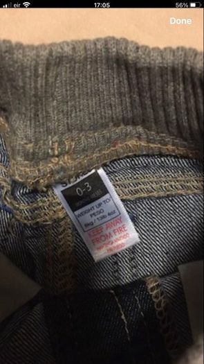 Boys new jeans 0/3 mths