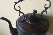 Large Antique 19th Century Brass &amp; Copper Kettle