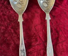 silver plated serving spoons