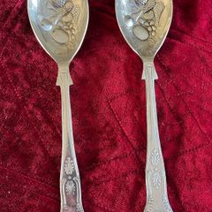 silver plated serving spoons