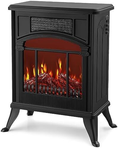 Stove Heater Electric Fireplace With Fire Flame Effect Freestanding